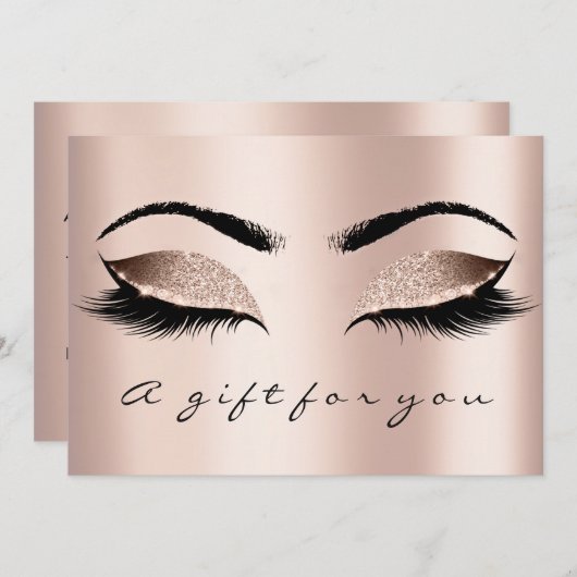 ギフト証明書Skinux金ゴールドラッシュ美しいメイクアップ (正面/裏面)