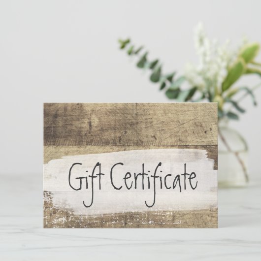 ギフト証素朴券ウッドシャビーグランジヴィンテージ (スタンド正面)