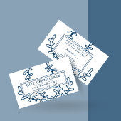 ギフト証航海の明青い海の植物パターン 名刺