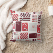 ギフト赤と白ボックスのシームレスなパターン クッション (ブランケット)