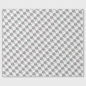 ギフト転がラップ – パープルパンジー – NGA水彩 ラッピングペーパー (フラット)