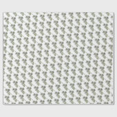 ギフト転がラップ- NGA水彩白デイジー ラッピングペーパー (フラット)