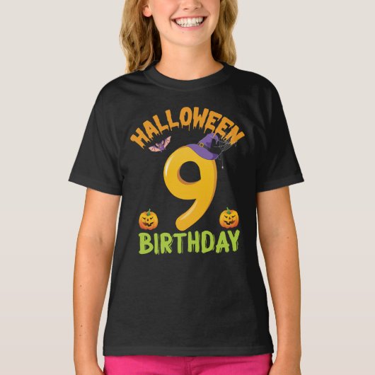 ギフト面白いハロウィーン6誕生日6年キッズT-Sh Tシャツ (正面)