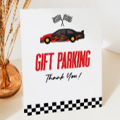 ギフト駐車赤レースカーパーティーテーブル 台座サイン