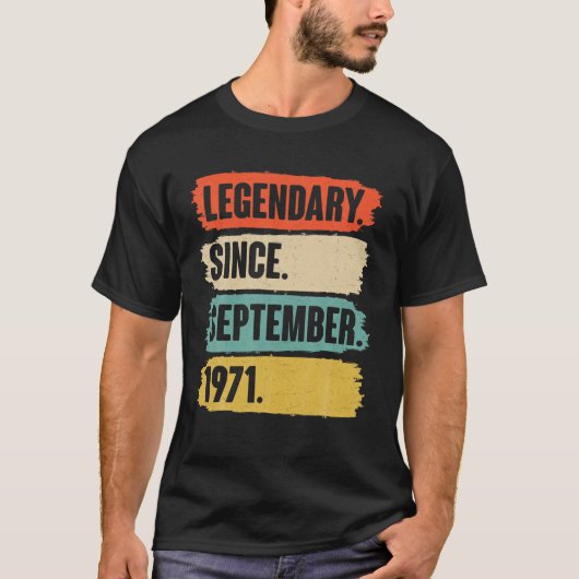 ギフト50歳 – 1971年9月以来の伝説 Tシャツ (正面)