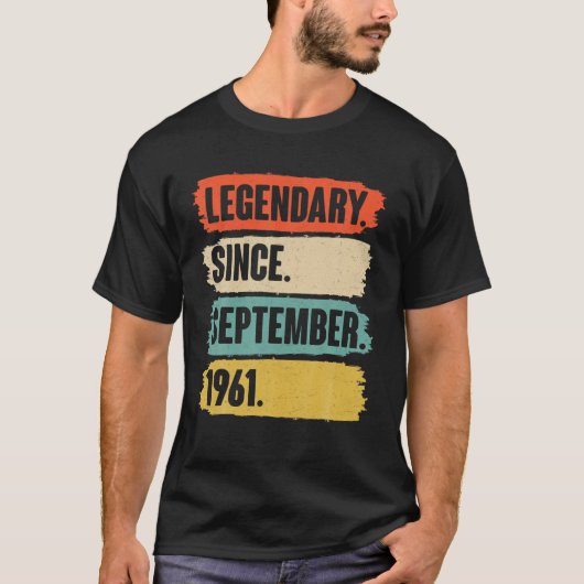 ギフト60歳 – 1961年9月以来の伝説 Tシャツ (正面)