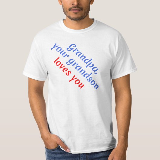 ギフト: おじいちゃん大好き - おじいちゃんへ Tシャツ (正面)