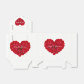 ギフト/お気に入りボックスレッドのバラのハート フェイバーボックス (折り畳みなし)