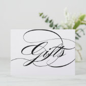 ギフト ウェディング レセプション サイン 美しいスクリプト 招待状 (スタンド正面)