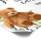 ギフト&カードは緑のユーカリの赤ちゃんシャワーを負担 ポスター (角)