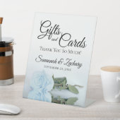 ギフト&カードエレガントダスティブルーバラありがとう 台座サイン (インサイチュ)