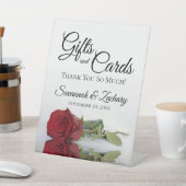 ギフト&カードエレガントレッドローズサンキュー 台座サイン (インサイチュ)