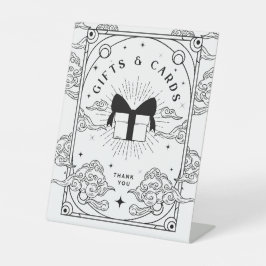 ギフト&カードブラック&ホワイトタロットベビーシャワー 台座サイン