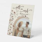 ギフト&カードボホワイルドフラワー&フォト結婚ズ 台座サイン (正面)