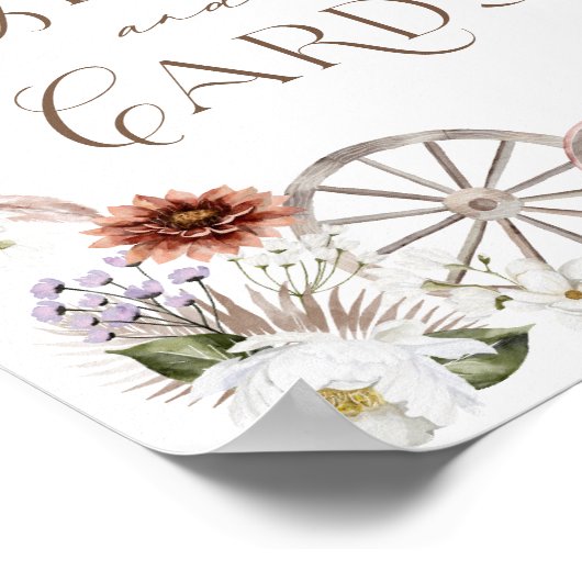 ギフト&カードワイルドウェスタンフローラベビーシャワー ポスター (角)