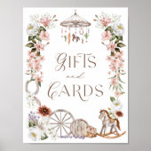 ギフト&カードワイルドウェスタンフローラベビーシャワー ポスター (正面)