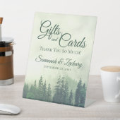 ギフト&カードThank You Foggy Green Pines 結婚's 台座サイン (インサイチュ)