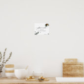 ギフト&カー結婚ドの緑のユーカリ標識 ポスター (キッチン)