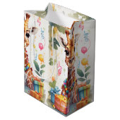 ギフト&ケーキとハッピーキリン | ミディアムペーパーバッグ (裏面アングル)