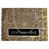 ギフト ゴールデン＆ブラック ラージ ギフトバッグ (正面)