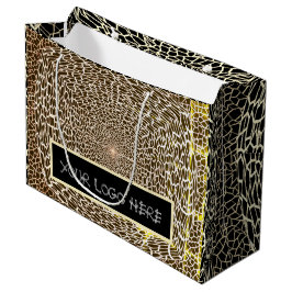 ギフト ゴールデン＆ブラック ラージ ギフトバッグ