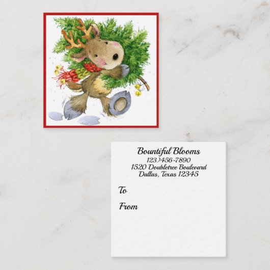 ギフト、フローリスト、エンクロージャ、名刺 エンクロージャーカード (正面/裏面)