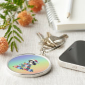 ギフト&ライトカード付きかわいいクリスマスペンギン キーホルダー (側面)