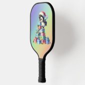 ギフト&ライトカード付きかわいいクリスマスペンギン ピックルボールラケット (左)