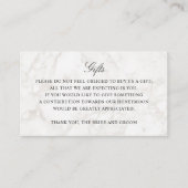 ギフト レジストリー ハニームーン ウェディング モノグラム マーブル エンクロージャーカード (正面)