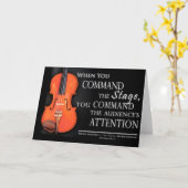 ギフト ヴァイオリン奏者 - 音楽は私の芸術 カード (黄色い花)