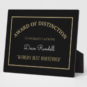 ギフト!!世界のバルテンダー最高のプラーク フォトプラーク (側面)