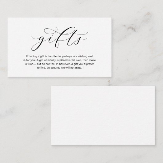 ギフト、美しいエレガンスの贅沢に関するノート エンクロージャーカード (正面/裏面)