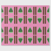 ギフト_BEAUTIFUL_LETTER_PINK_GREEN__BROWN_BLACK ラッピングペーパー (フラット)