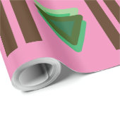 ギフト_BEAUTIFUL_LETTER_PINK_GREEN__BROWN_BLACK ラッピングペーパー (ロールコーナー)