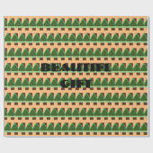 ギフト_BEAUTIFUL_LETTER_TREE_GREEN__BROWN_BLACK ラッピングペーパー (フラット)