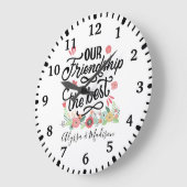 ギフトBFFs私たちの友情は最高の ラージ壁時計 (傾斜)