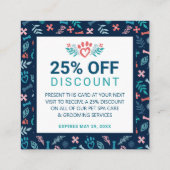 ギフトfor Youフローラ葉ペットポープリントパターン エンクロージャーカード (裏面)