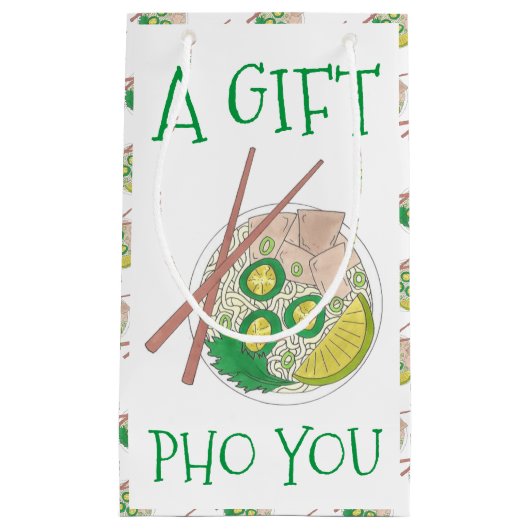 ギフトPho (for)のためにあなたベトナム麺スープグルメ スモールペーパーバッグ (正面)