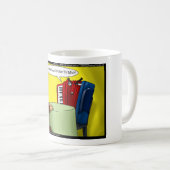 ギフトTeeとカーおもしろいドの相手にアコーディオン コーヒーマグカップ (正面右)