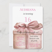 ギフトwithボウ16誕生日 招待状 (正面)