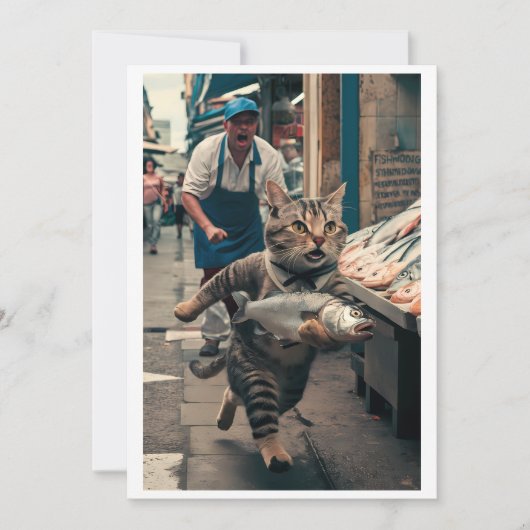 ギフパーソナライズされたトお洒落:「フィッシーFiasco」写真 シーズンカード (正面)