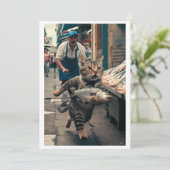 ギフパーソナライズされたトお洒落:「フィッシーFiasco」写真 シーズンカード (スタンド正面)