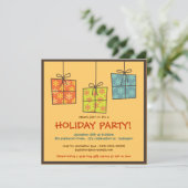 ギフファンキーツレトロホリデーグラブバッグパーティー 招待状 (スタンド正面)