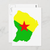 ギフランスのアナ国旗の地図 ポストカード (正面/裏面)