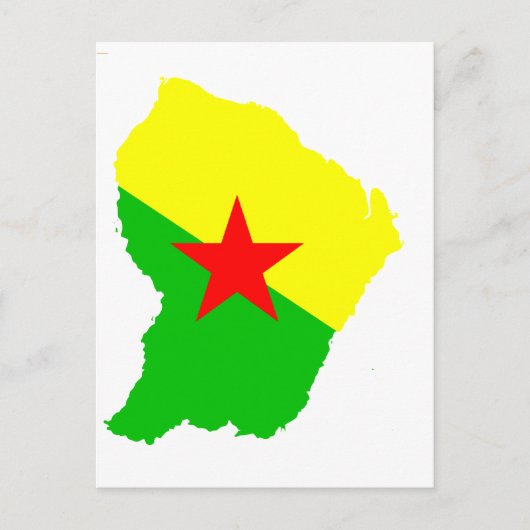 ギフランスのアナ国旗の地図 ポストカード (正面)
