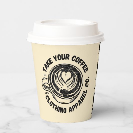 ギフ最高のト用のコーヒーまたは紅茶マグ 紙コップ (正面)