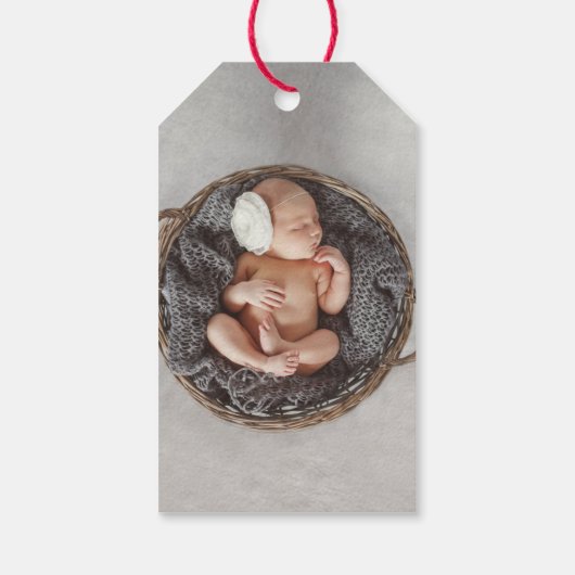 ギフ最高のト(ラベル)エバ生まれたばかりの初めてのクリスマス誕生 ギフトタグ (裏面)