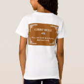 ギブスのルール91 Tシャツ (裏面)