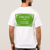 ギブスのルール99 Tシャツ (裏面)
