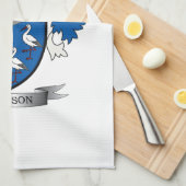 ギブソンの家紋の紋章付き外衣 キッチンタオル (四つ折り)